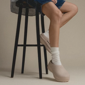 adidas adifom Stan Smith Mule Wonder Taupe Lookbook Shooting asphaltgold on-feet