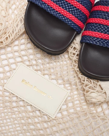 Wales Bonner x adidas Adilette Night Indigo Beutel