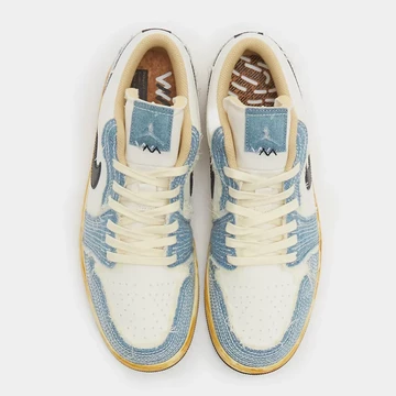 Air Jordan 1 Low Sashiko von oben