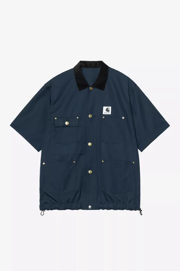 sacai x Carhartt WIP Apparel Kollektion Hemdjacke blau