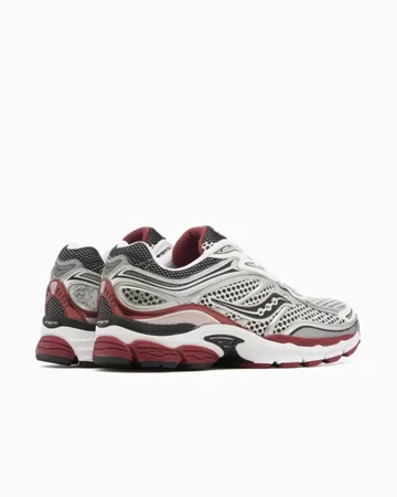 Saucony Pro Grid Omni 9 Silver Red Seite von hinten