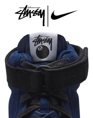Stussy Nike Vandal High Deep Royal Blue 8 Ball Logo