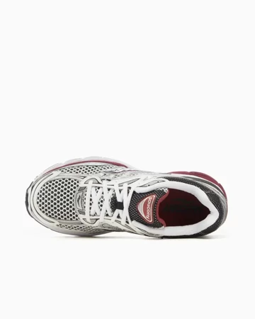 Saucony Pro Grid Omni 9 Silver Red Seite von oben