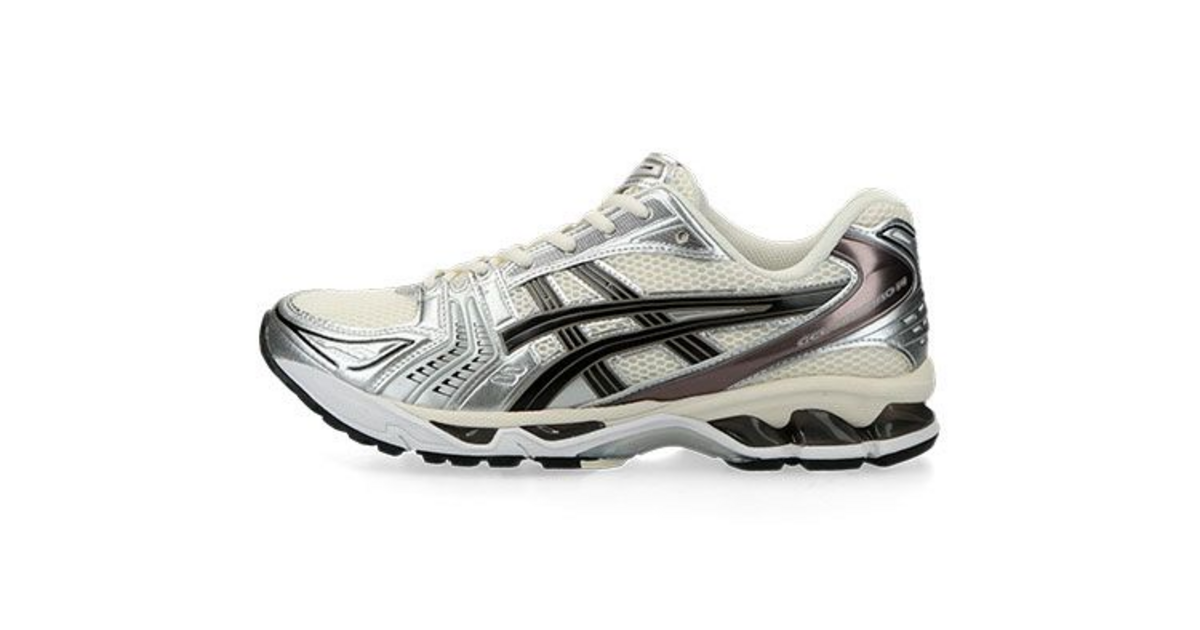 靴 asics GEL-KAYANO 14 CREAM/BLACK 235cm ASICS Men's Gel-Kayano 14 Cream Black Metallic Plum Running