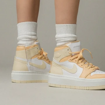 Jordan 1 High Elevate Celestial Gold On Feet