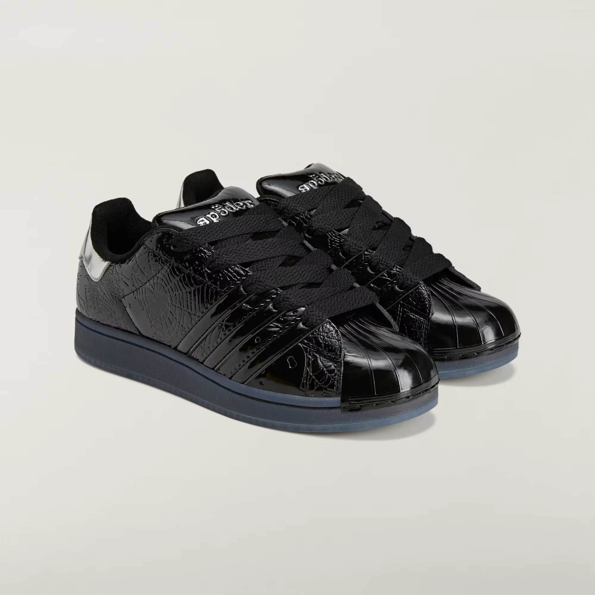 SP5DER adidas Superstar II ブラック パテント 30 Sp5der x adidas Superstar II Pack | Dead Stock