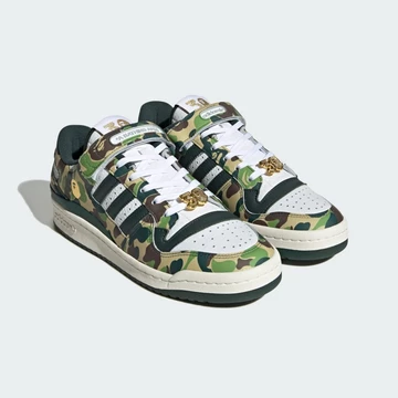 BAPE adidas Forum Low Green Camo 30th Anniversary  - Vorne