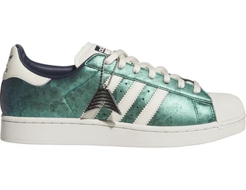Anthony Edwards x adidas Superstar II Green Silver Außenseite
