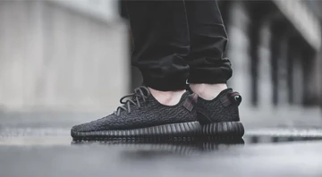 adidas Yeezy Boost 350 Pirate Black On Feet