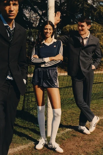 Sporty & Rich adidas Samba OG White Lookbook drei Models