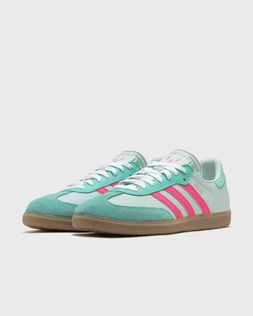 Messi x adidas Samba Mint & Lucid Pink schräg