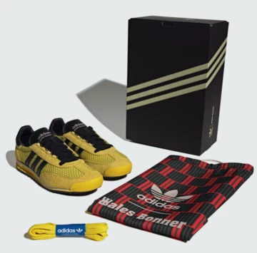 Wales Bonner adidas SL76 Yellow Paar mit Box und Staubbeutel