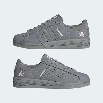 Neighborhood adidas Superstar Cement Grey Außenseite