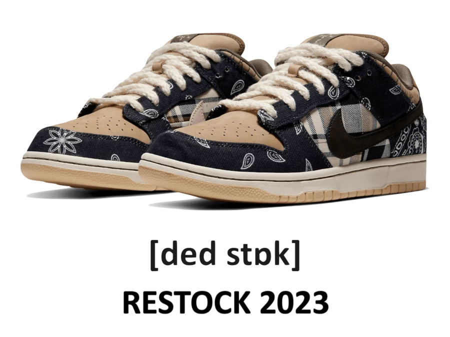 Travis Scott Nike SB Dunk Low Restock CT5053-001 Dead Stock