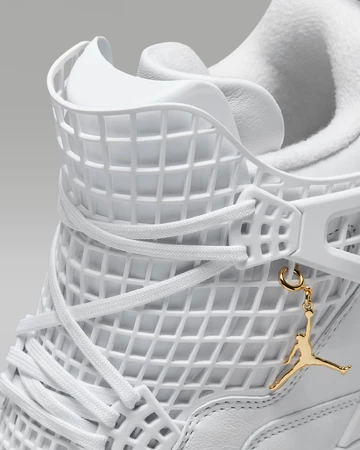 Jordan 4 NET White Detail Zunge Mitte