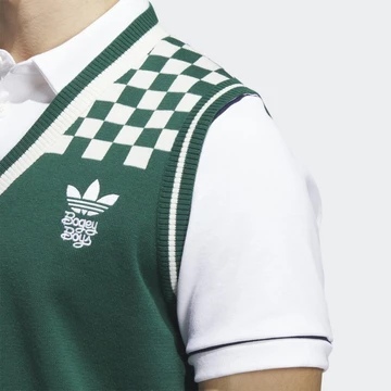 Bogey Boys adidas Kollektion Green Pullover closeup with Logos