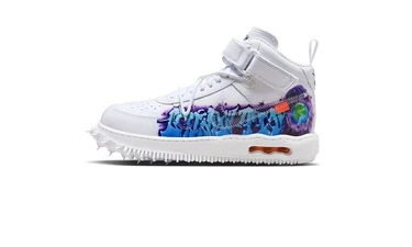 Off White Air Force 1 Mid White Graffiti