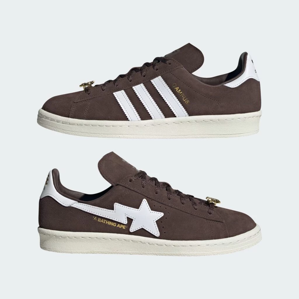 adidas gazelle silver green womens BAPE X ADIDAS 】CAMPUS 80S BAPE main image 0