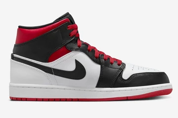 Jordan 1 Mid White Black Toe innenansicht