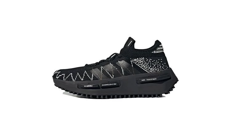 Adidas nmd black running shoes best sale