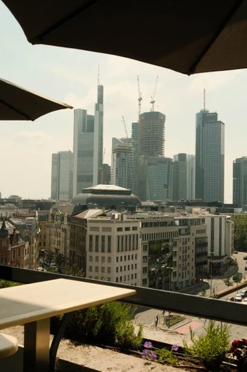 eBay Seller Workshop in Frankfurt Ausblick der Location auf die Skyline