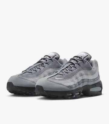 Nike Air Max 95 Cool Grey & Psychic Blue schräg