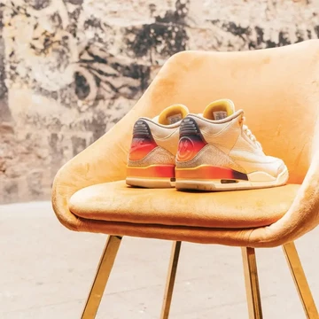 J Balvin Jordan 3 Medellin Sunset seitlich von Hinten