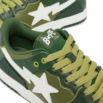Bape SK8 Sta M2 Green details schnürsenkel