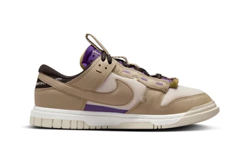 Nike Air Dunk Jumbo Tan Mushroom seitenansicht. innen