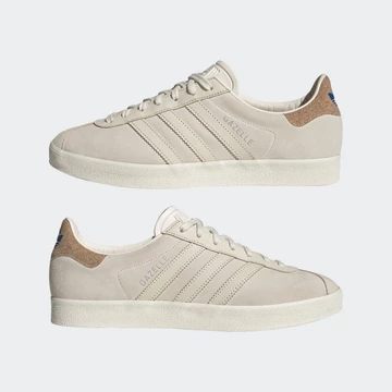 adidas Gazelle 85 Chalk White beide Schuhe innen und außen