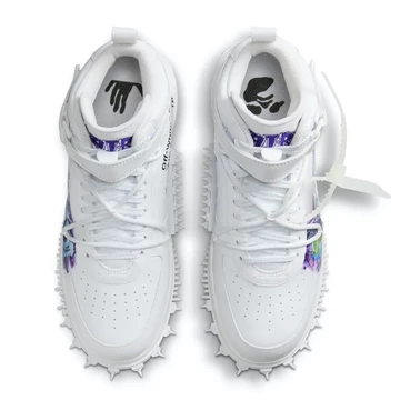 Off White Nike Air Force 1 Mid Graffiti  von Oben