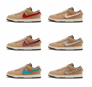 CLOT Nike Dunk Low Cork Lookbook alle Swoosh Farben