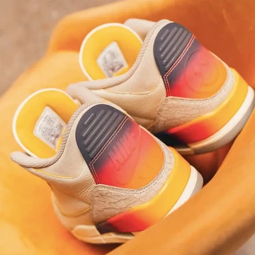 J Balvin Jordan 3 Medellin Sunset Paar von Oben