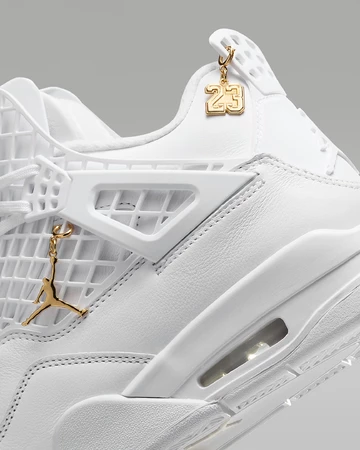 Jordan 4 NET White Detail hinterer Bereich von Hinten