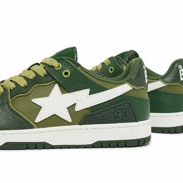 Bape SK8 Sta M2 Green Seite Details ferse