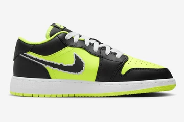 Jordan 1 Low GS Black Cat Volt Innenseite