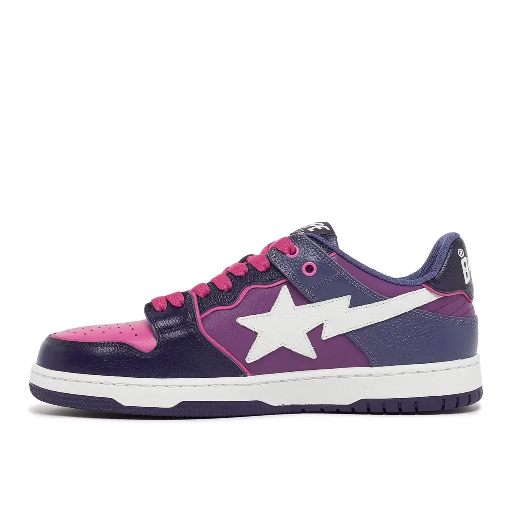 Bape Shoes Purple And Pink Bape SK8 Sta M2 Purple