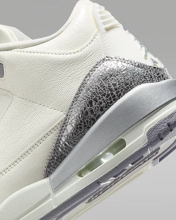Air Jordan 3 Retro Sail Metallic Silver Detailbild