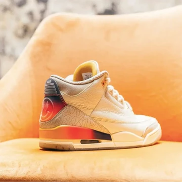 J Balvin Jordan 3 Medellin Sunset Detail von Hinten