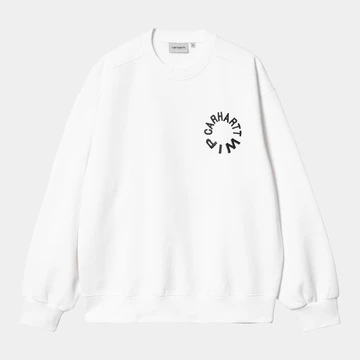 Carhartt Herbst Winter 2023 Herren weißer Pullover mit aufdruck