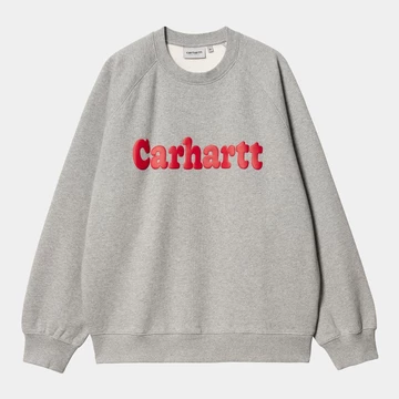 Carhartt Herbst Winter 2023 Herren Pullover Grau mit roter aufschrift