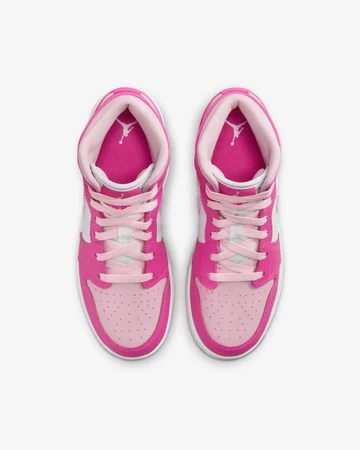 Jordan 1 Mid GS Medium Soft Pink Seite von oben