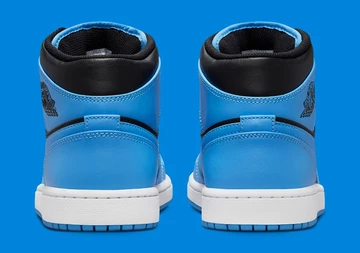 Jordan 1 Mid University Blue Black von hinten