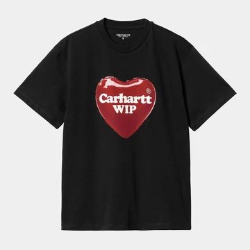 Carhartt Herbst Winter 2023 Damen T-Shirt Schwarz mit Herzluftballon