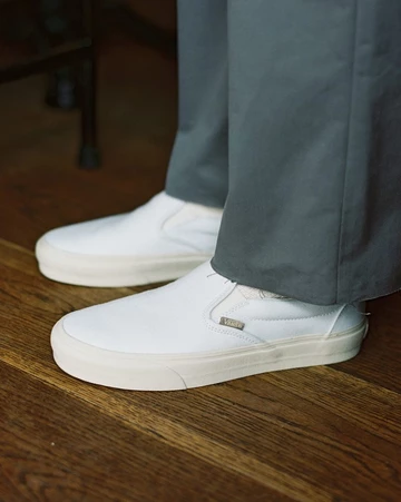 JJJJound Vans Vault True White Pack Slip-On On Feet