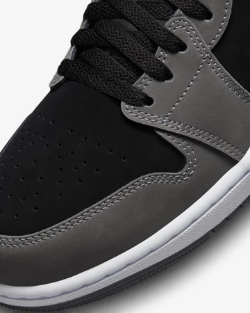 Jordan 1 Low Black Vivid Orange toebox