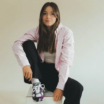 New Balance 991v1 Bright Renaissance Purple On Feet Model