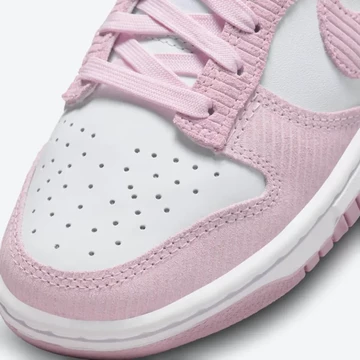 Dunk Low Pink Corduroy Detail Toebox