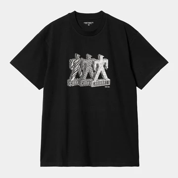 Carhartt Herbst Winter 2023 Herren schwarzes tshirt mit aufdruck