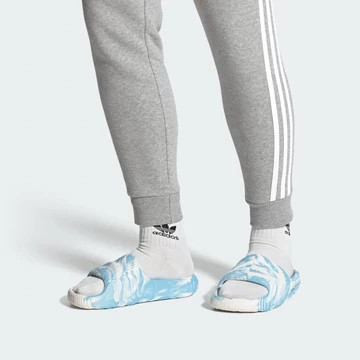 adidas adilette 22 White Blue MX On Feet